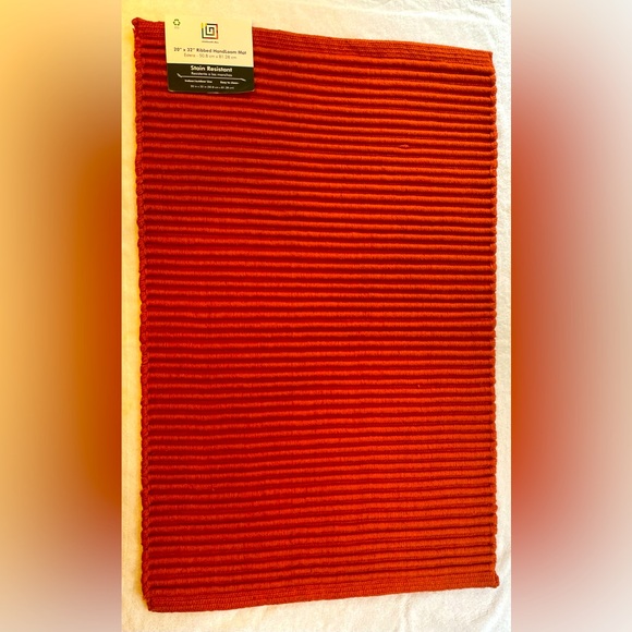 Unbelievable Mats Other - Burnt Orange Stain Resistant 20" x 32" Ribbed HandLoom Indoor Outdoor Rug